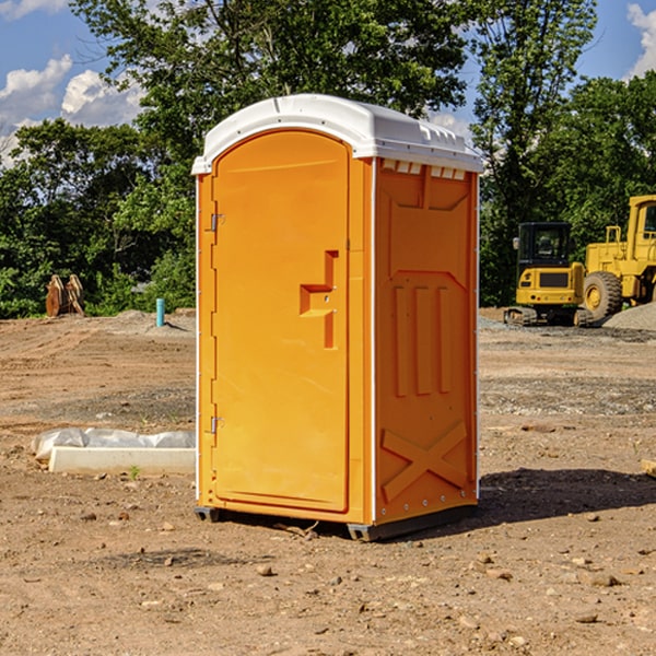 how often are the portable restrooms cleaned and serviced during a rental period in Hawk Springs